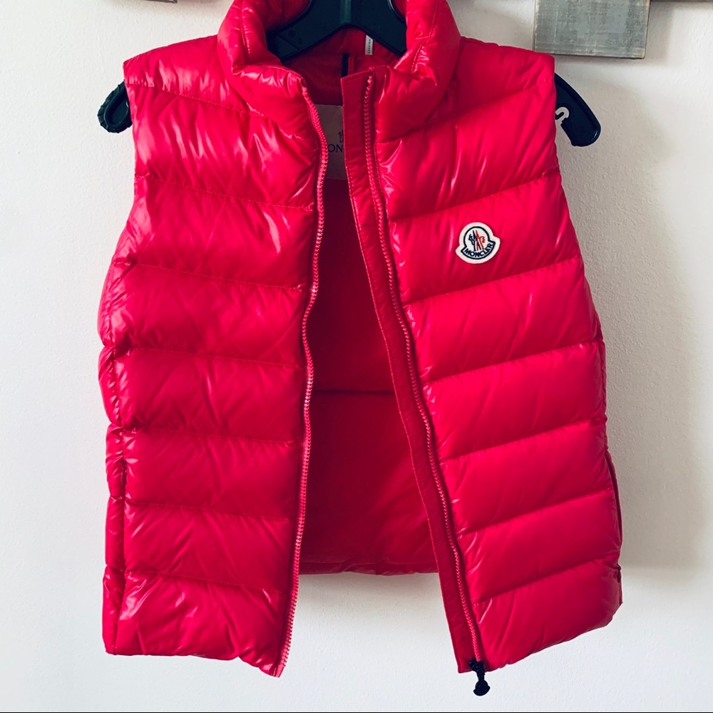 moncler pink vest